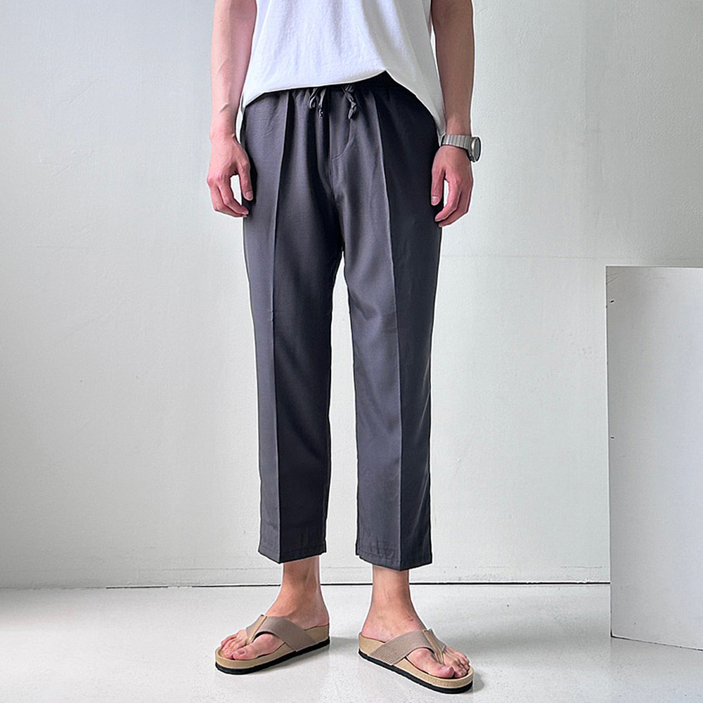 남자 여름바지 밴딩 쿨 아이스 9부 팬츠 남자 냉장고바지 - 상세 이미지 4