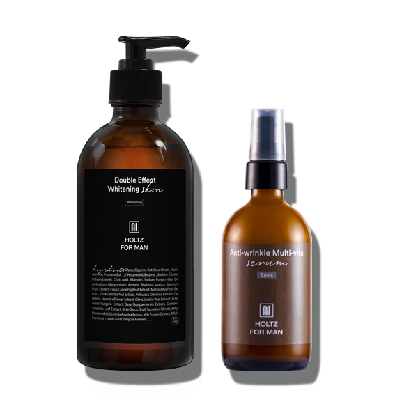 홀츠포맨 남성 남자 미백 스킨 토너 300ml 멀티비타 세럼 에센스100ml 2종 세트 주름개선 기능성 화장품 - 메인 이미지