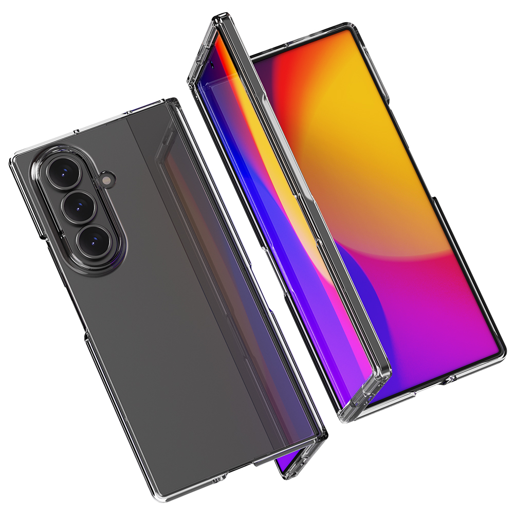 슬림 크리스탈 생폰 풀커버 케이스 투명, 갤럭시Z 폴드7