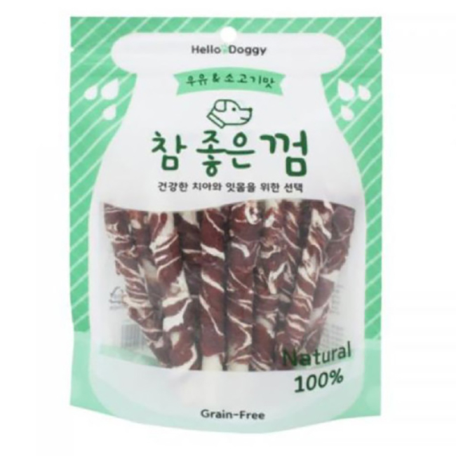 헬로도기 참좋은껌 강아지양치껌 덴탈껌 이갈이 간식 비프스틱, 15개입, 1개 - 메인 이미지