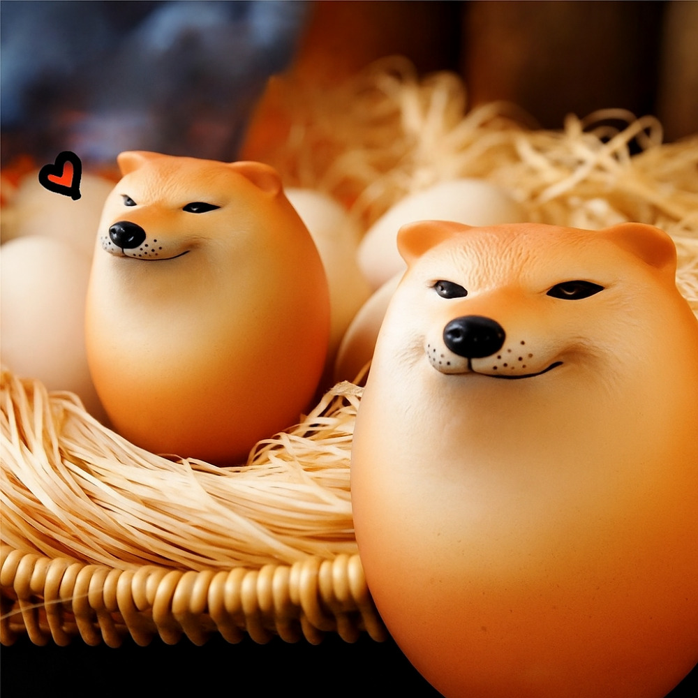 빌리네집 시바견 계란 부활절 달걀 꾸미기 시바이누달걀 말랑이 피규어 계란 포장 단품 이미지 2