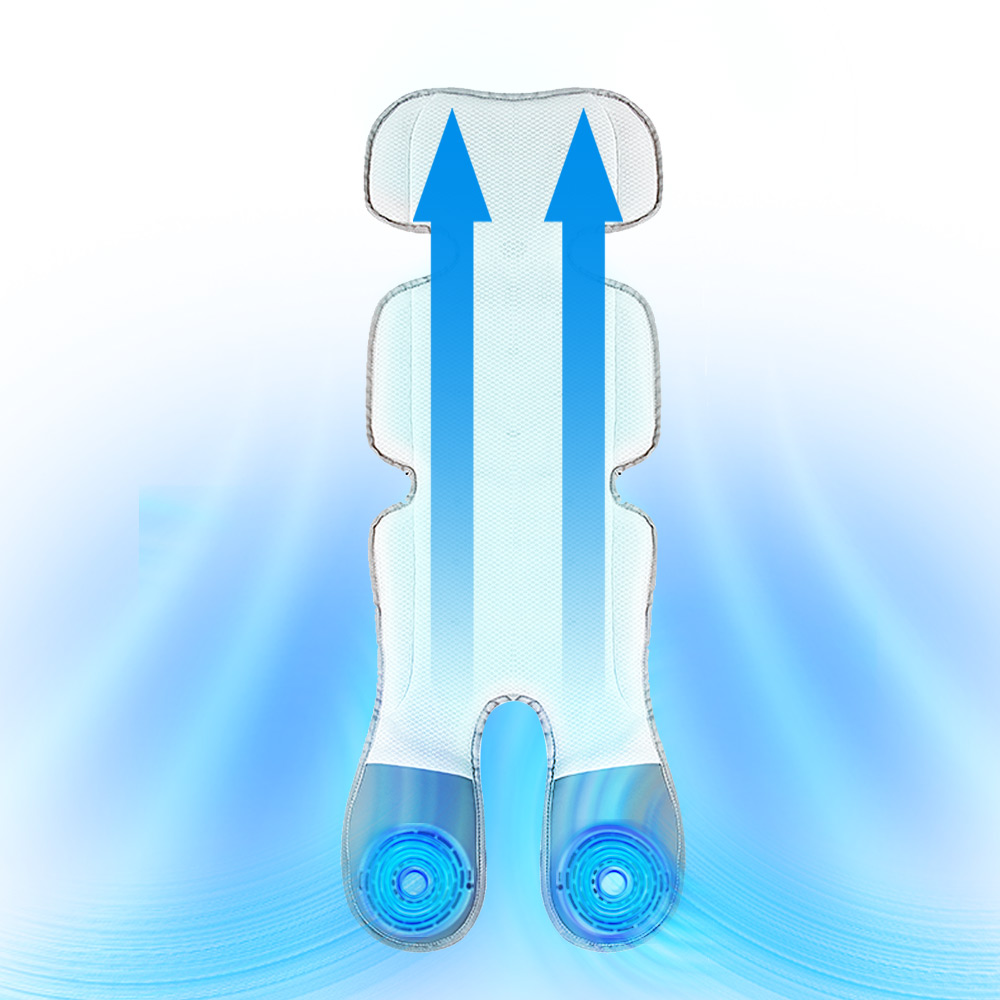 보아르 아가윈디 유모차 통풍 쿨 시트 2세대 듀얼팬 신생아 아기 쿨링 쿨매트 라이너