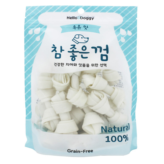 헬로도기 참좋은 강아지양치껌 덴탈껌 이갈이간식 우유껌, 18개입, 1개 - 상품 이미지