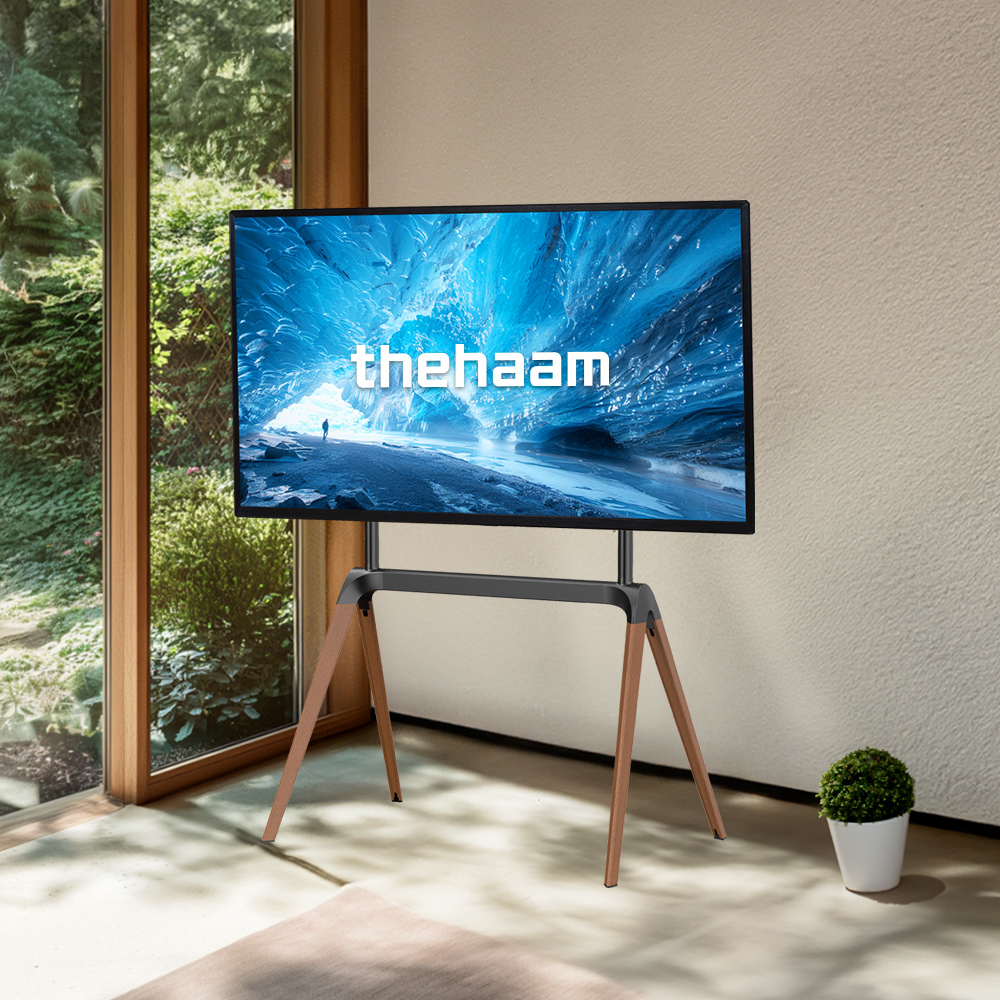 이젤형 TV 스탠드 거치대 163cm(65인치) 189cm(75인치) 대형 H타입 우드아트