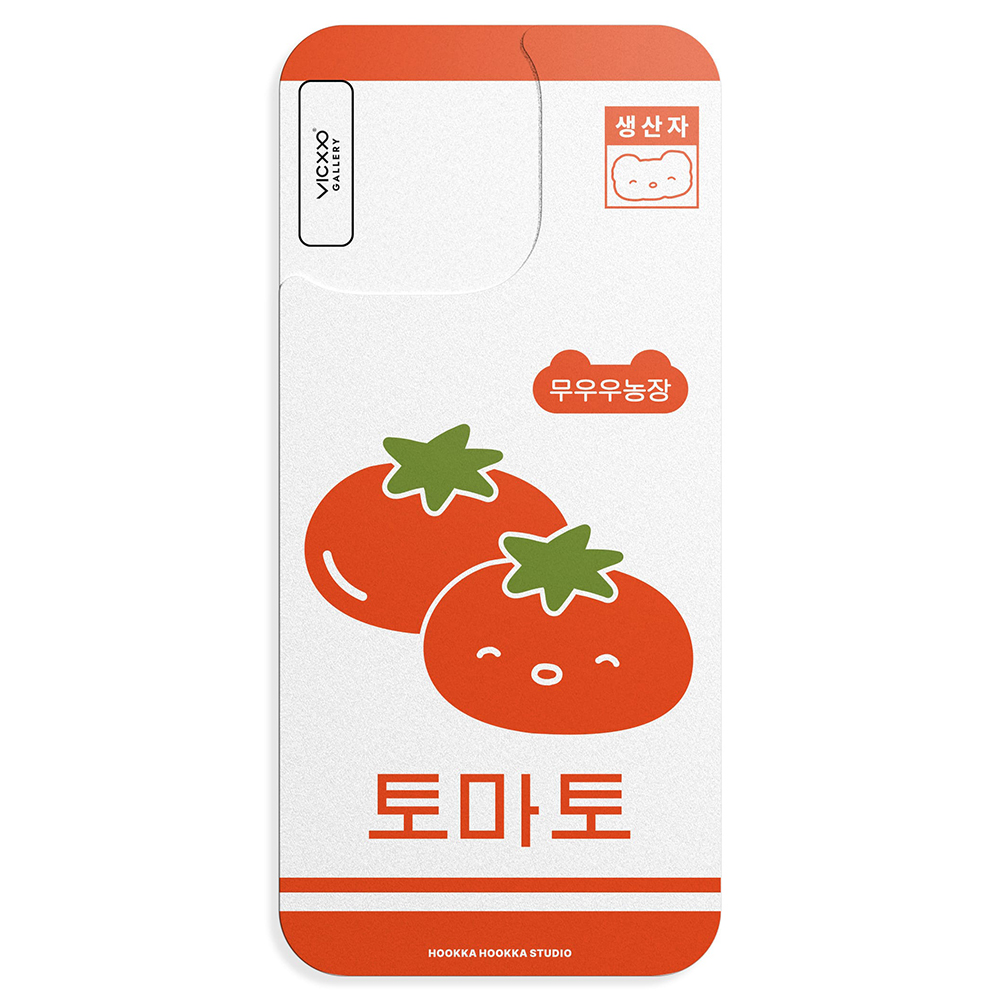 후카후카 무우우 농장 토마토 띠부띠부스킨 갤럭시/아이폰 케이스 부착용스킨 VC356 - 메인 이미지