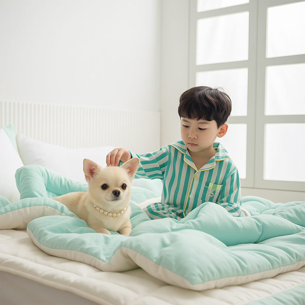 마이크로 모달 차렵 호텔이불 꿀잠 사계절 패드 베개커버 세트 이불솜세트 SS Q - 상세 이미지 2