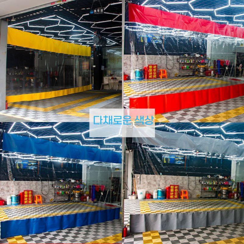 투명비닐천막 세차장 우레탄커튼 공장 매장 우레탄 커튼 완전투명 3x2m - 상세 이미지 4