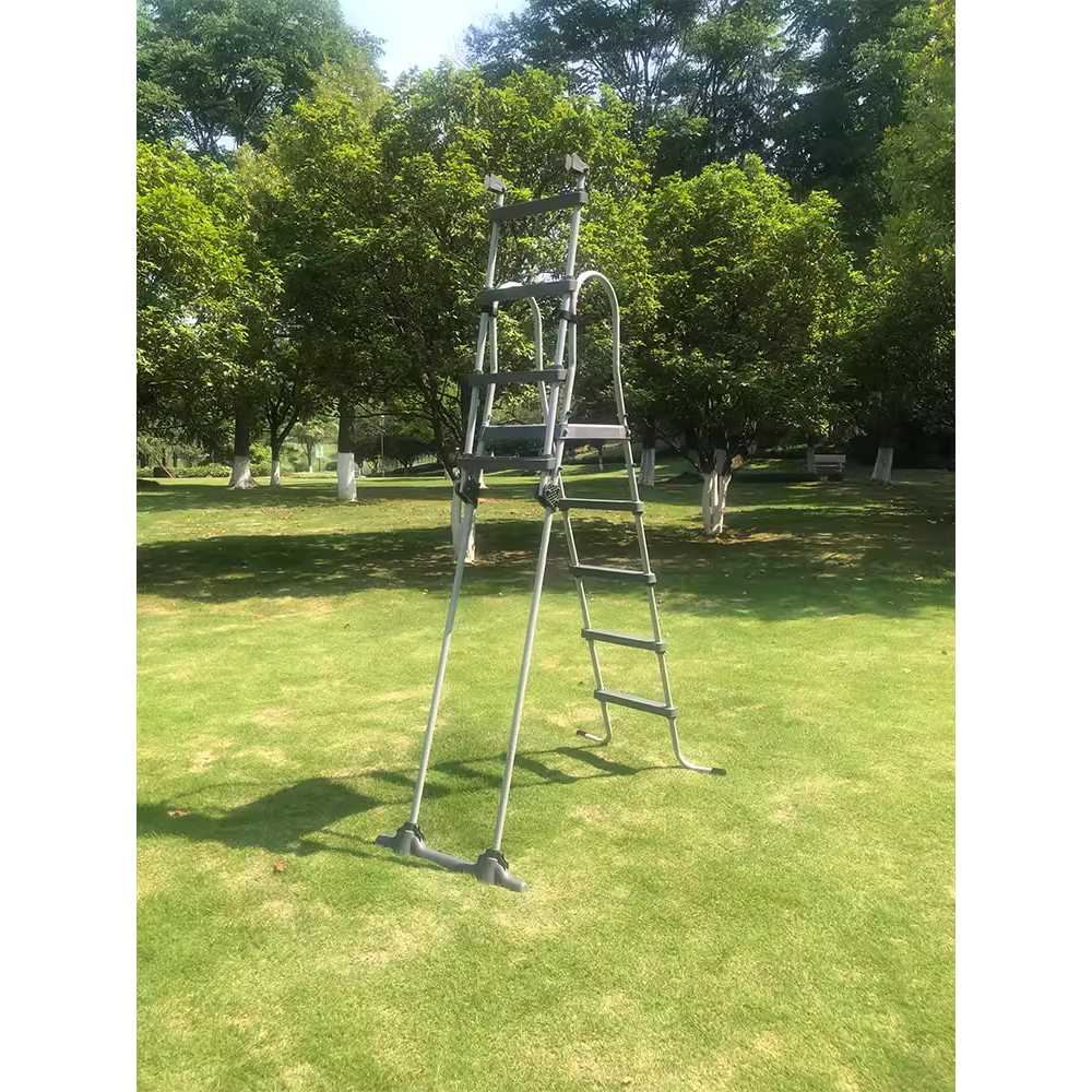 수영장 사다리 안전 손잡이 계단 풀장 이동식 설치 3단 사다리 (117CM 이하) - 상세 이미지 4