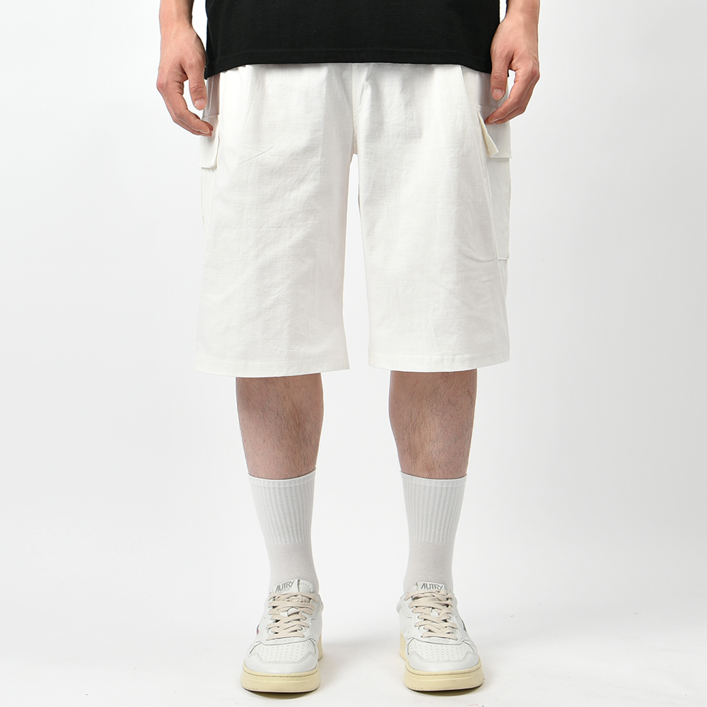 남자반바지 버뮤다팬츠 카고 와이드 린넨 라이크 여름 밴딩 6부 팬츠 - 상세 이미지 4