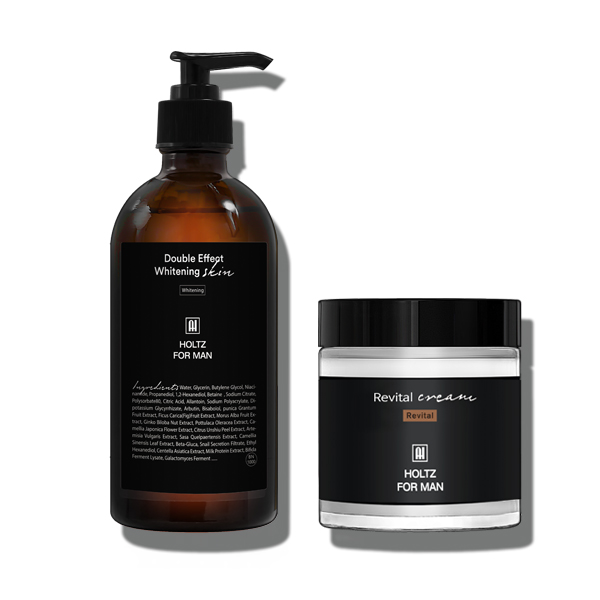 홀츠포맨 남성 남자 미백 스킨 토너 300ml 리바이탈 영양 크림 100g 2종 세트 닦토 주름개선 기능성 화장품 - 상품 이미지
