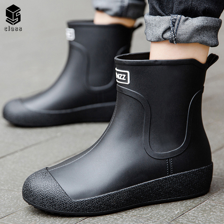 남자 장화 스트릿 레인부츠 (성인 여름 방수 미끄럼방지 배달)