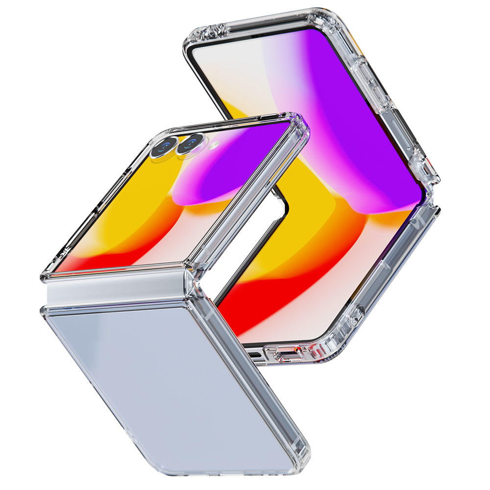 이지스 크리스탈 생폰 풀커버 케이스 투명, 갤럭시Z 플립7