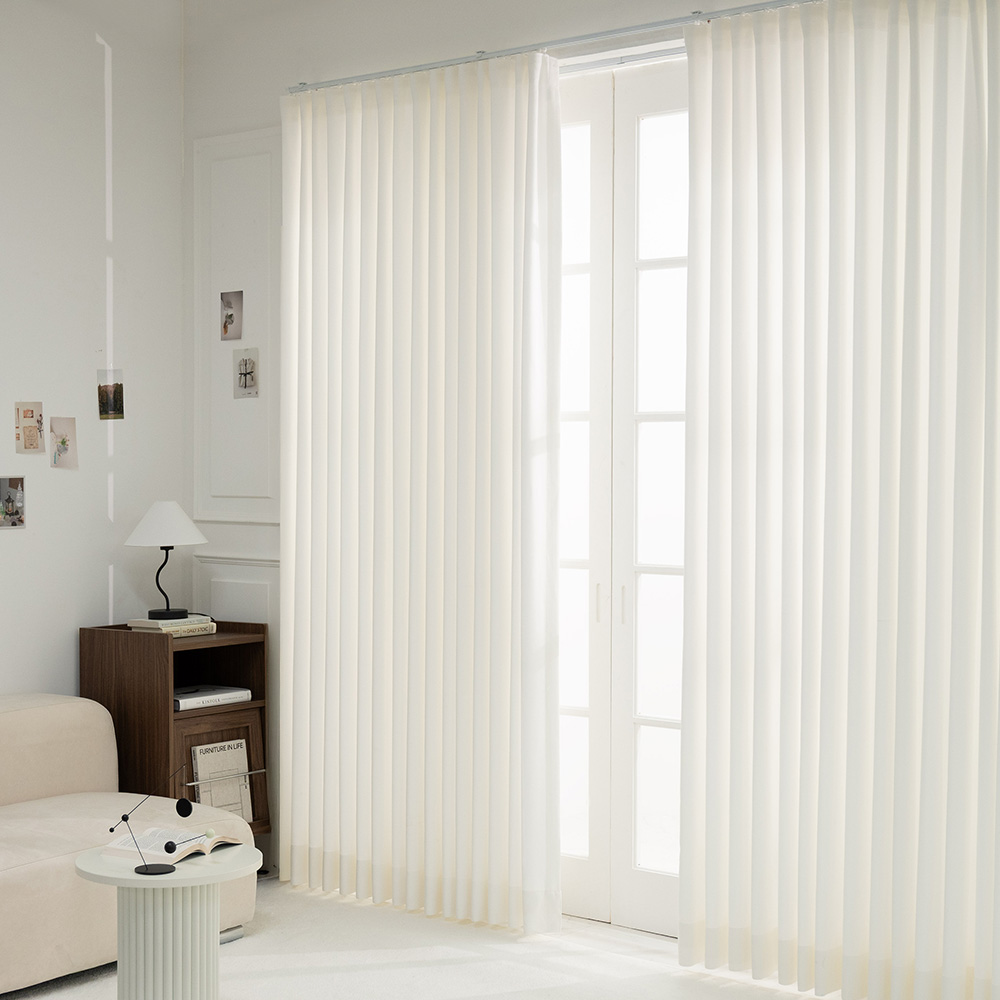 브리즈 형상기억 암막커튼 거실 안방 방한 린넨 핀형 150x200