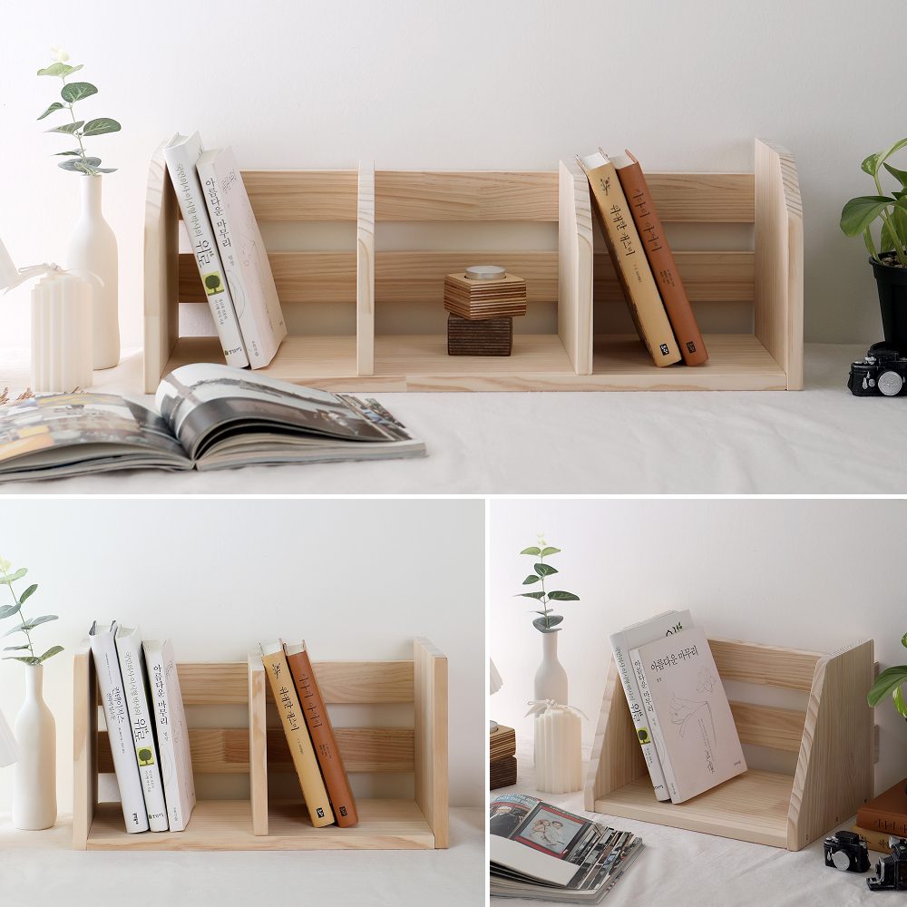 미니책꽂이 원목 책상 책꽂이 우드 1단 2단 3단 심플 간이 300
