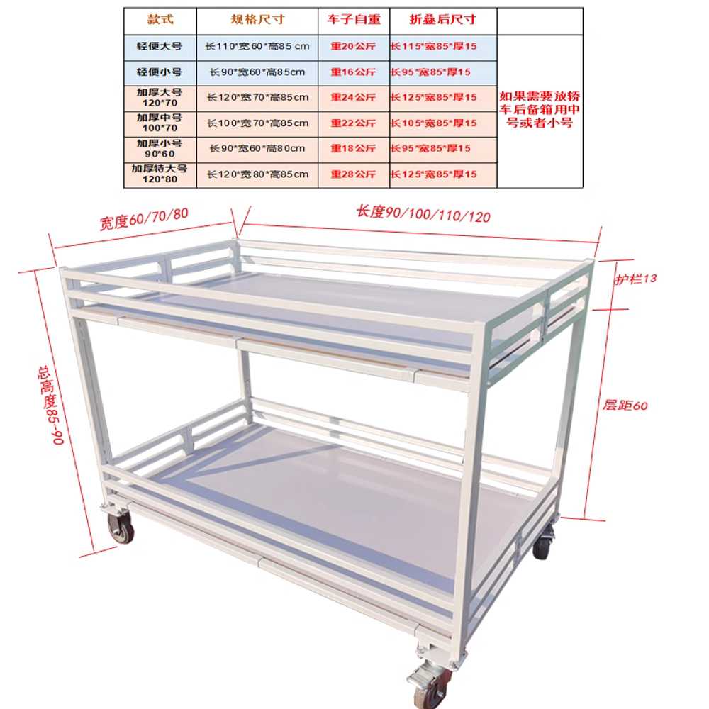 행사 매대 마트 바퀴 정리대 매장 진열대 좌판대 이동 90x60cm 이미지 6
