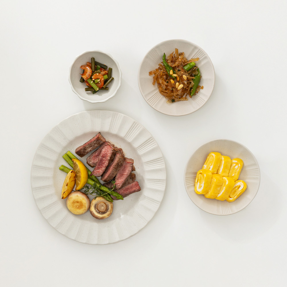 윤도자기 릴리 2인 그릇세트 12P 신혼식기