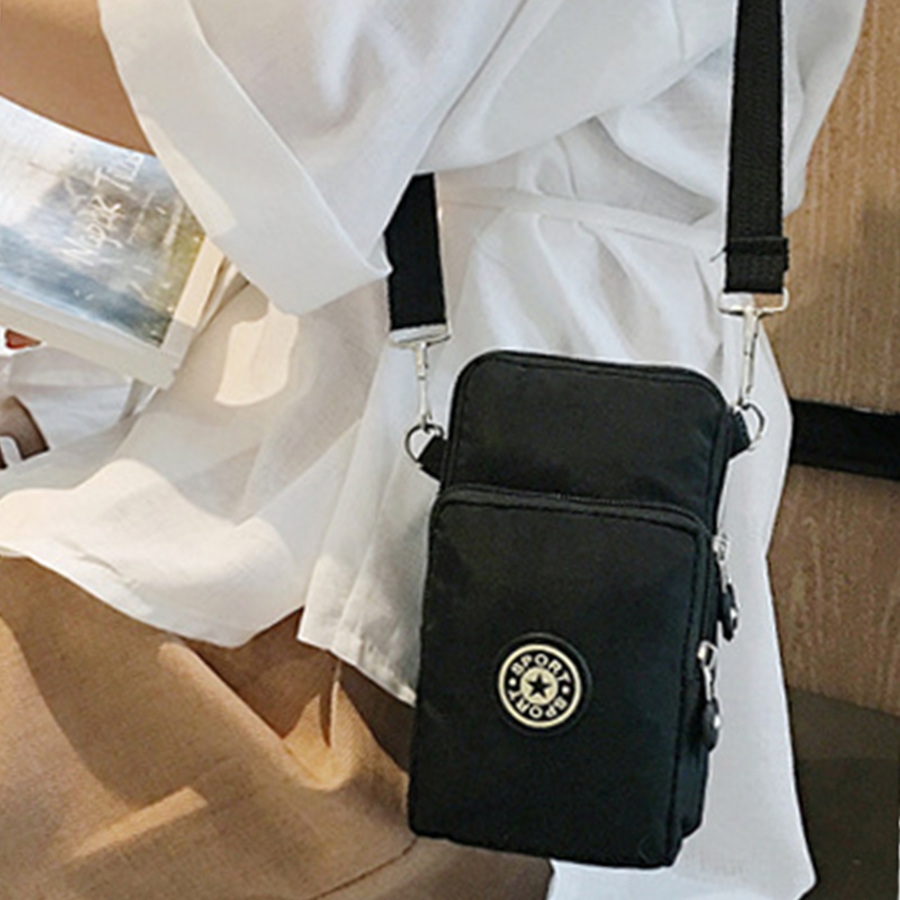 가벼운 여성 크로스미니백 핸드폰가방 경량 여자 여행크로스가방 천 - 상품 이미지