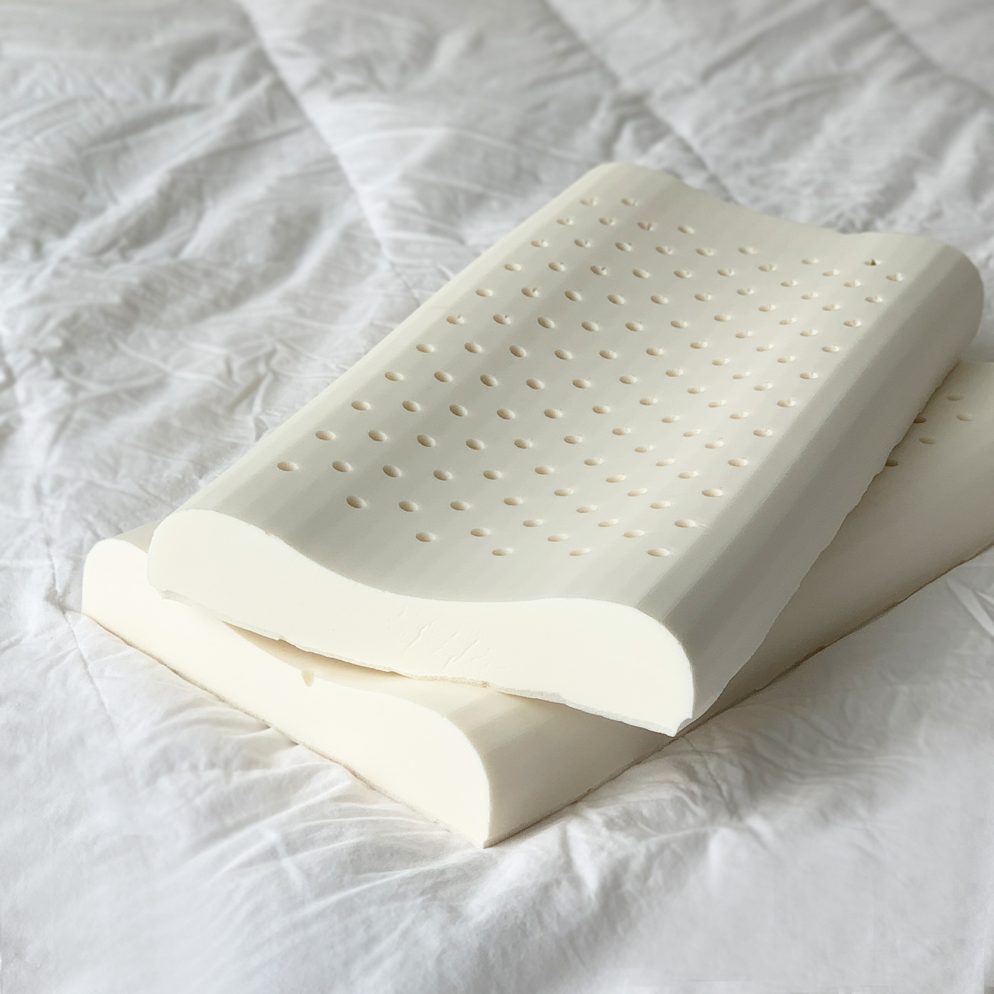 아카시아홈 낮은 경추베개 천연라텍스 굴곡 거북목 일자목베개