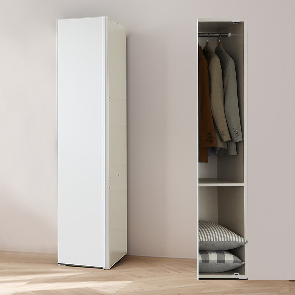 호비 슬림옷장 학생 낮은옷장 1인 이불장농 싱글 작은 원룸 수납 400mm, 수납장 화이트