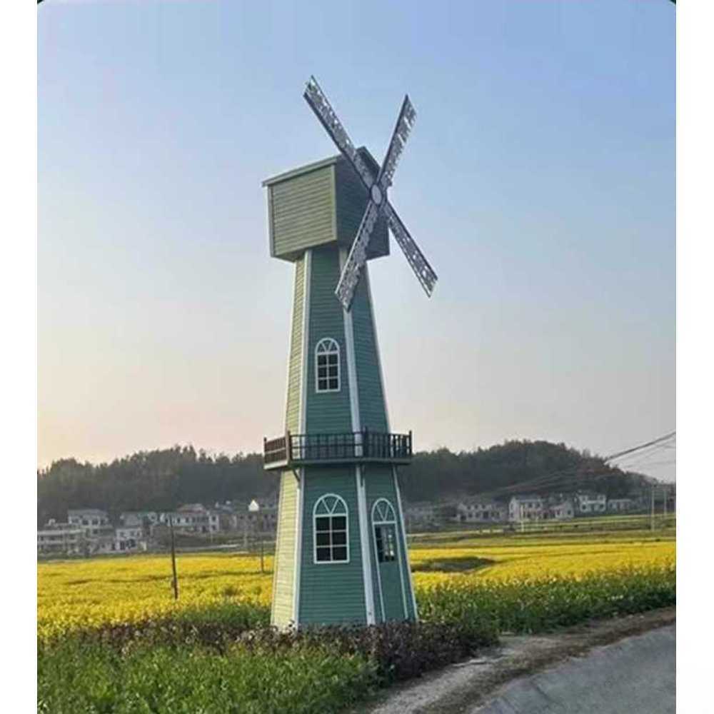나무 풍차 조형물 장식 우드 빈티지 소품 북유럽풍 2미터 레드 이미지 6