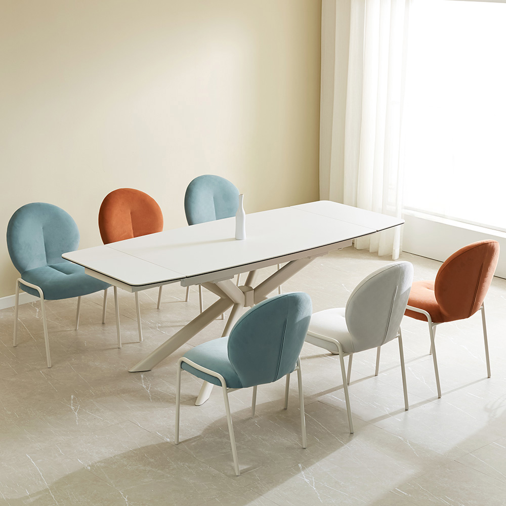 스코나 나한트 반자동 확장형 무소음 포세린 세라믹 2000 6인 식탁세트2(의자6개)