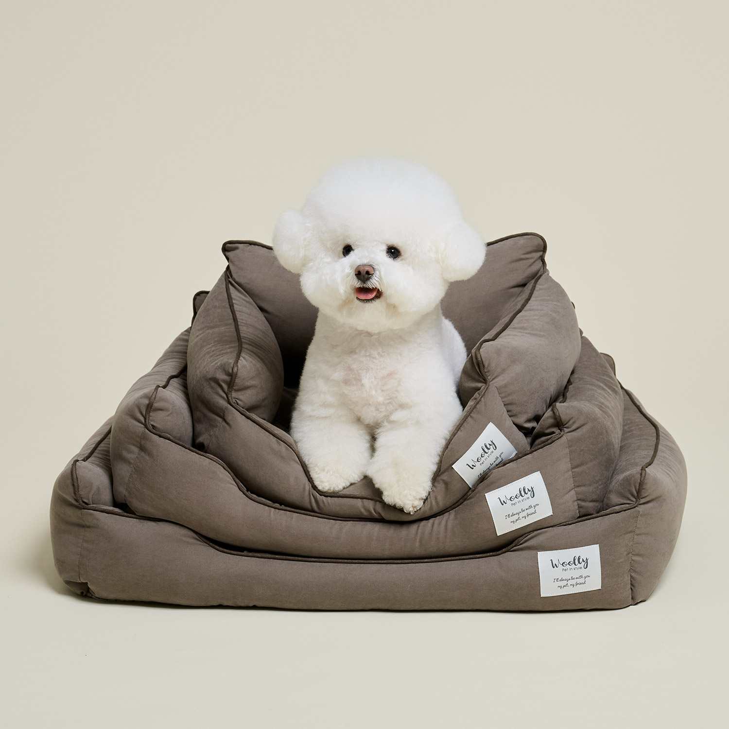 울리 베이직 사각 강아지 애착 방석 고양이 쿠션 S