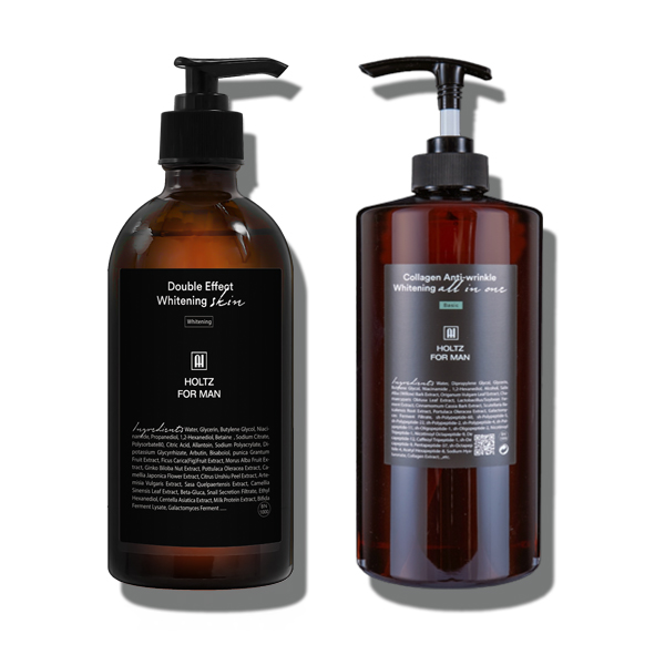 홀츠포맨 남성 남자 미백 스킨 토너 300ml 올인원스킨로션 1000ml 2종 세트 주름개선 미백 기능성 화장품 - 상품 이미지