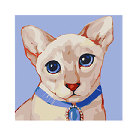 세이오 DIY그리기 페인팅 명화 러시안블루냥이 25X25