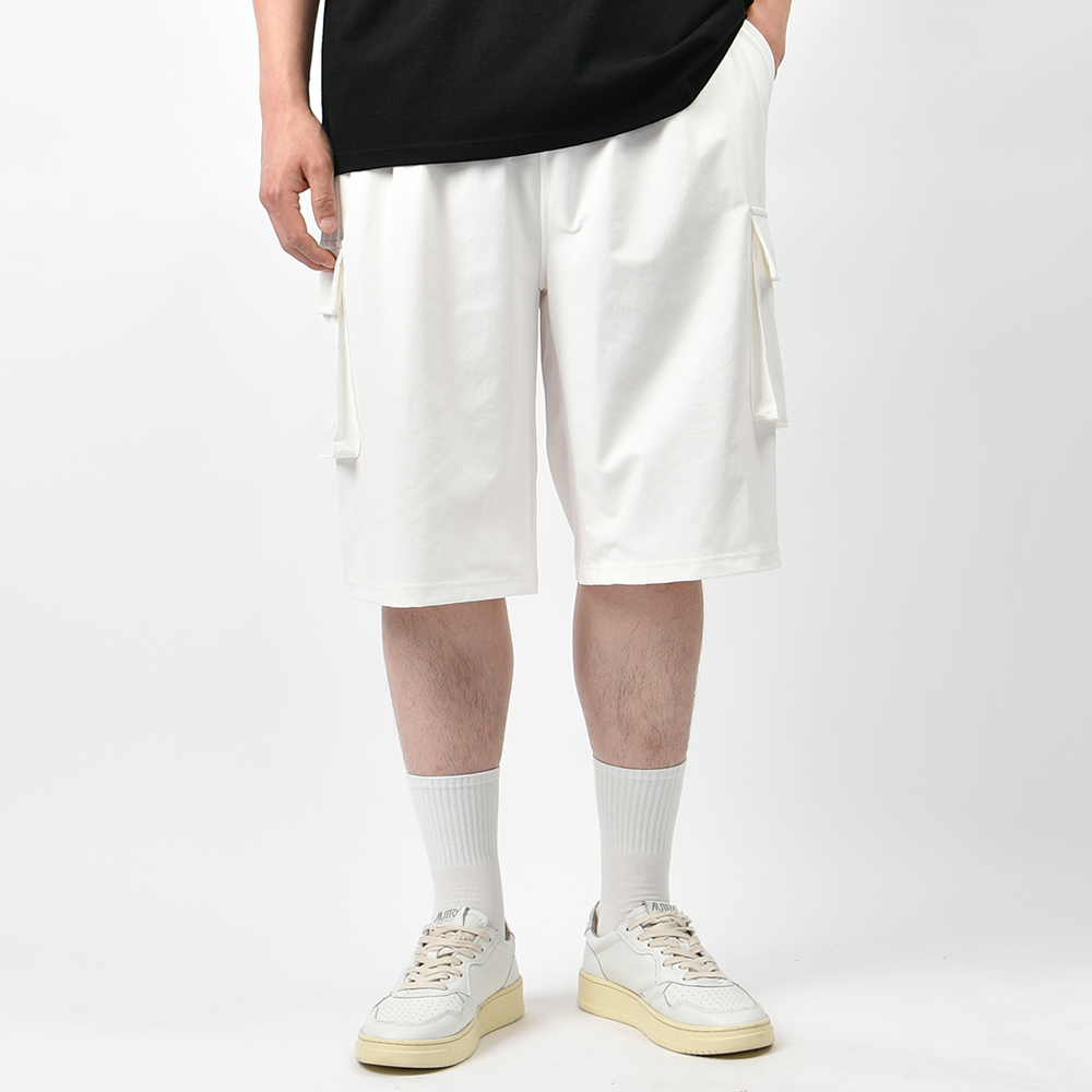 남자반바지 버뮤다팬츠 카고 쿨 냉감 와이드 나일론 여름 밴딩 6부바지 - 상세 이미지 3