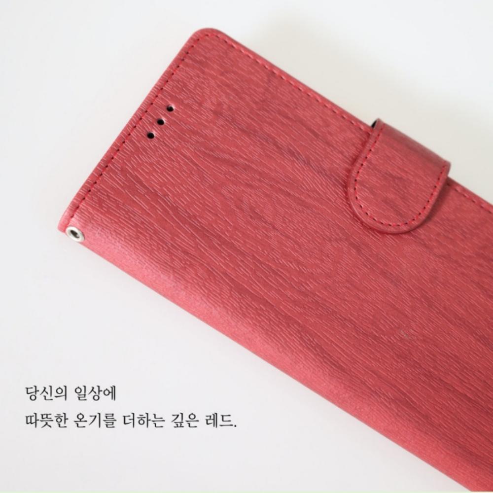 브로우 카드 다이어리 지갑 케이스 레드, 갤럭시A90 - 상세 이미지 4