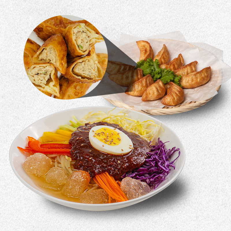 보영만두 냉쫄면 4인분+군만두1kg(고기/김치) 세트 - 상세 이미지 2