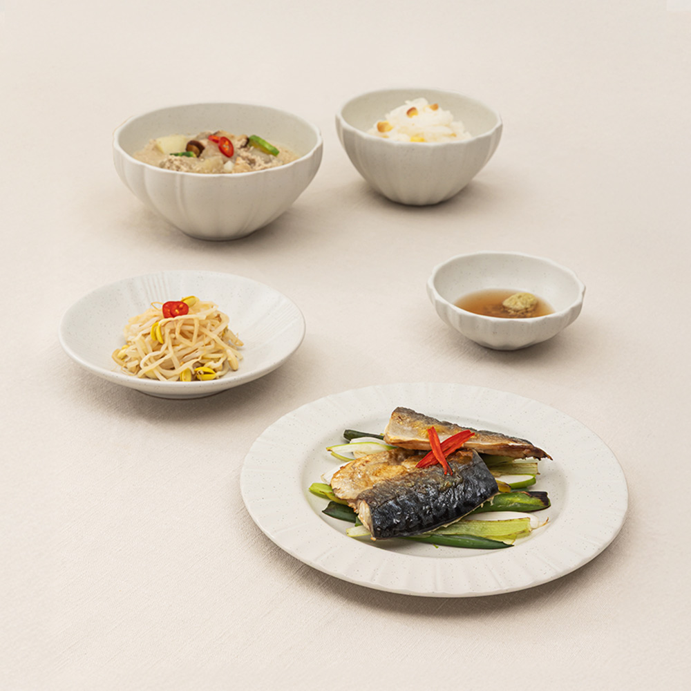 윤도자기 릴리 2인 그릇세트 12P 신혼식기