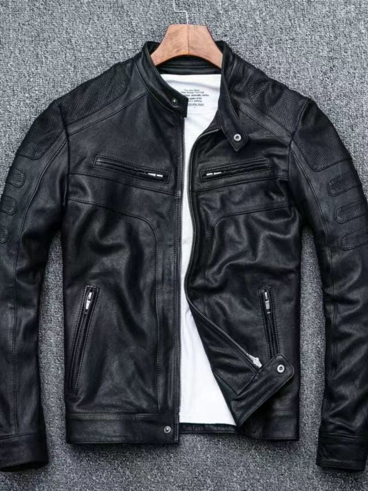 천연 양가죽 남자 가을 봄 라이더 바이크 가죽자켓 빅사이즈 점퍼 블랙
