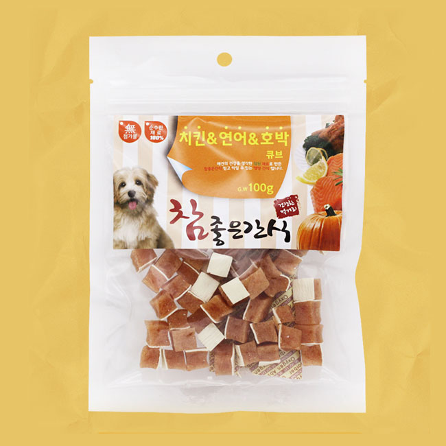 헬로도기 무첨가물 강아지야채간식 강아지당근 트릿 닭고기+연어+브로콜리, 100g, 1개