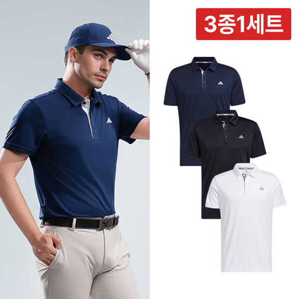 [3종1세트] 아디다스골프 남성 반팔 카라티셔츠 스포츠 퍼포먼스 드라이브 남자 골프웨어 - 상세 이미지 2