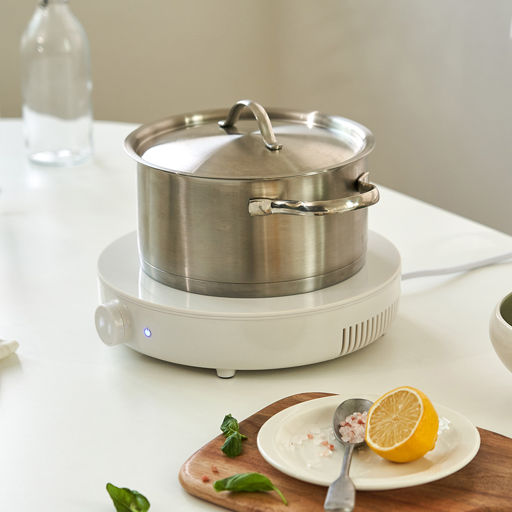 단미 1구 인덕션 미니 휴대용 전기레인지 원형 캠핑 인덕션렌지 IN03