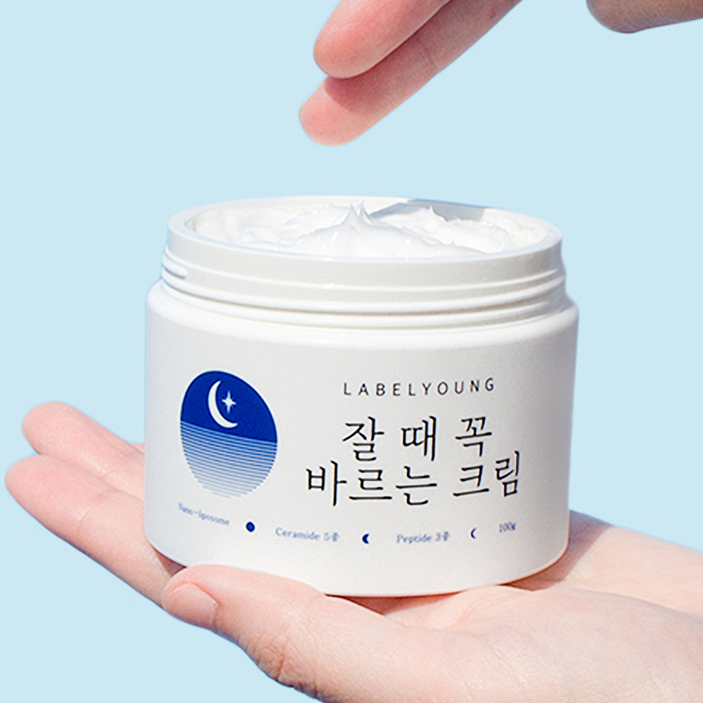 라벨영 쇼킹잘때꼭바르는크림 고수분 고영양 고보습 올인원수분크림/보습탄력 시너지 UP