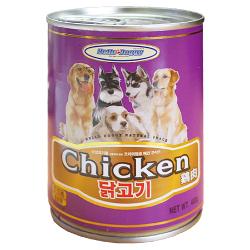 헬로도기 강아지캔 애견통조림 대용량 습식 간식 오리고기, 400g, 1개 - 상세 이미지 2