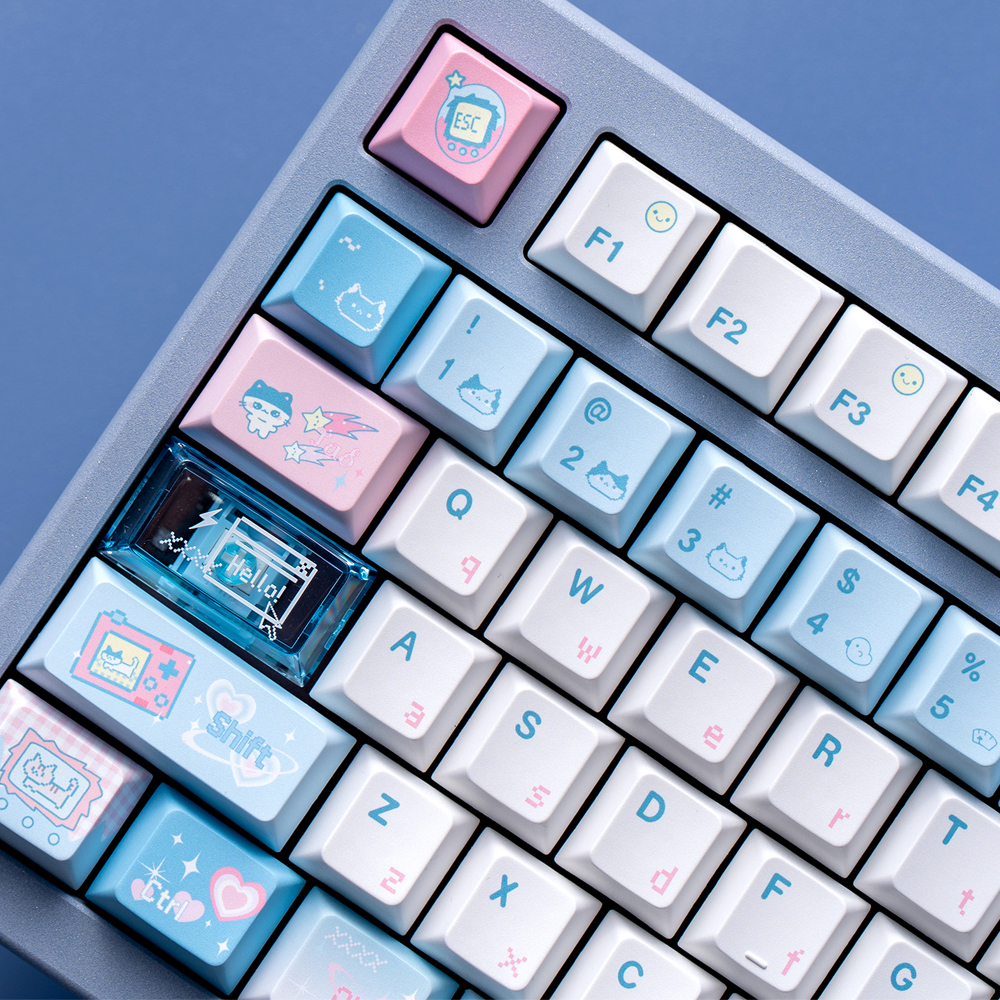Soulcat 고함량 PBT 염료승화 + PC 키캡 167키 (픽셀 고양이) - 상세 이미지 4