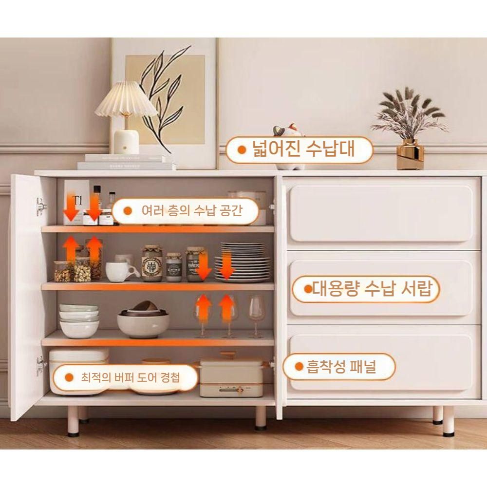 다용도 수납장 서랍장 찻장 팬트리장 인테리어 접시장 주방 홈카페 그릇장 - 상세 이미지 5