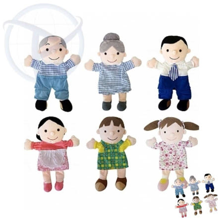 입안벌어지는손인형 보들이가족구성 6종세트 연극손인형