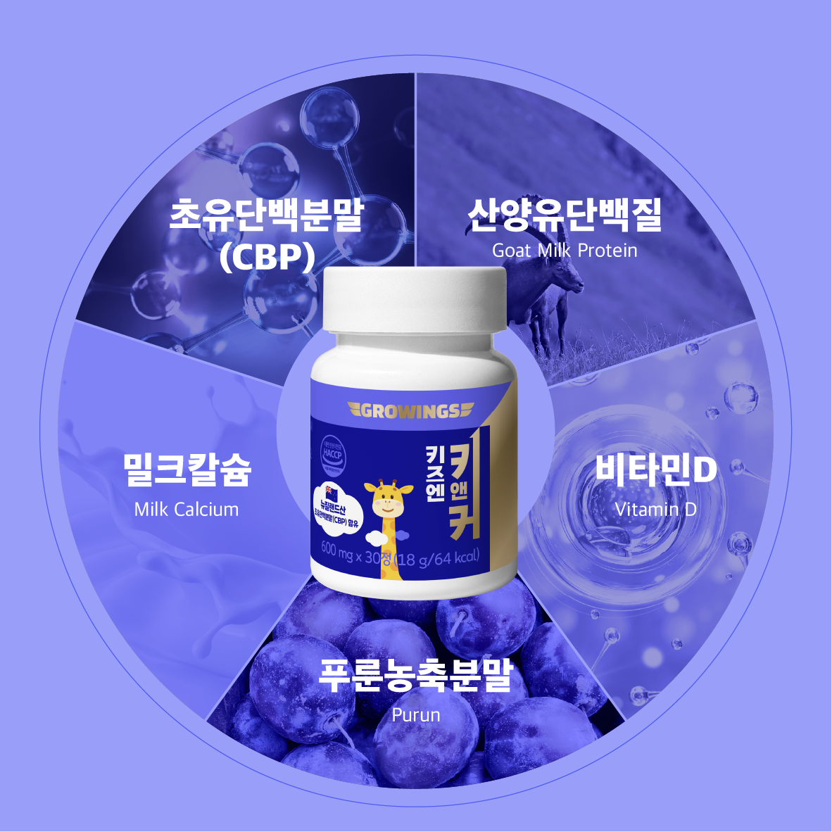 키앤커 CBP 우유칼슘 초유 단백질 영양제 아이칼슘 성장기 3BOX(90정) - 상세 이미지 2