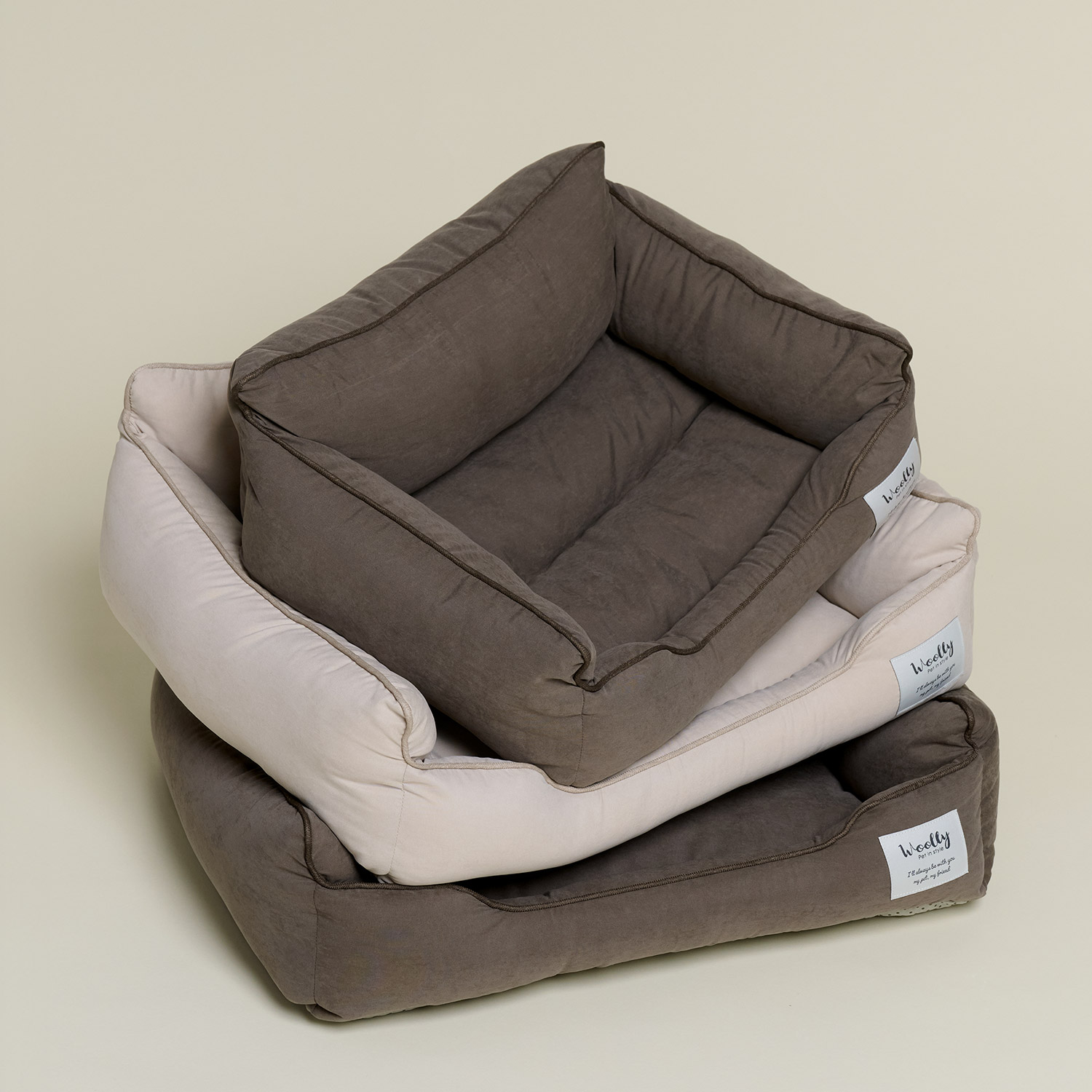 울리 베이직 사각 강아지 애착 방석 고양이 쿠션 S