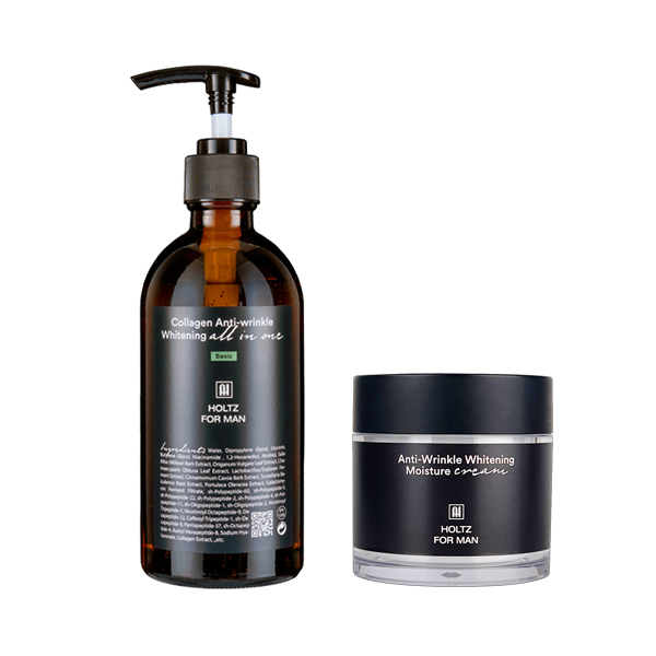 홀츠포맨 남자 올인원 2종 세트 올인원 스킨로션, 수분크림 남성 화장품 남친 친구 선물 - 상품 이미지