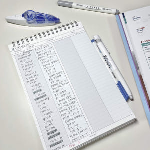 컬러미블루 A5 보카 영어단어장 암기카드 상철 스프링 글씨연습장 실사용 후기 | 효과 있을까? - 상품 이미지 3