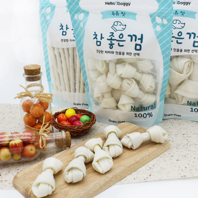 헬로도기 참좋은 강아지양치껌 덴탈껌 이갈이간식 우유스틱, 45개입, 1개 - 상세 이미지 3