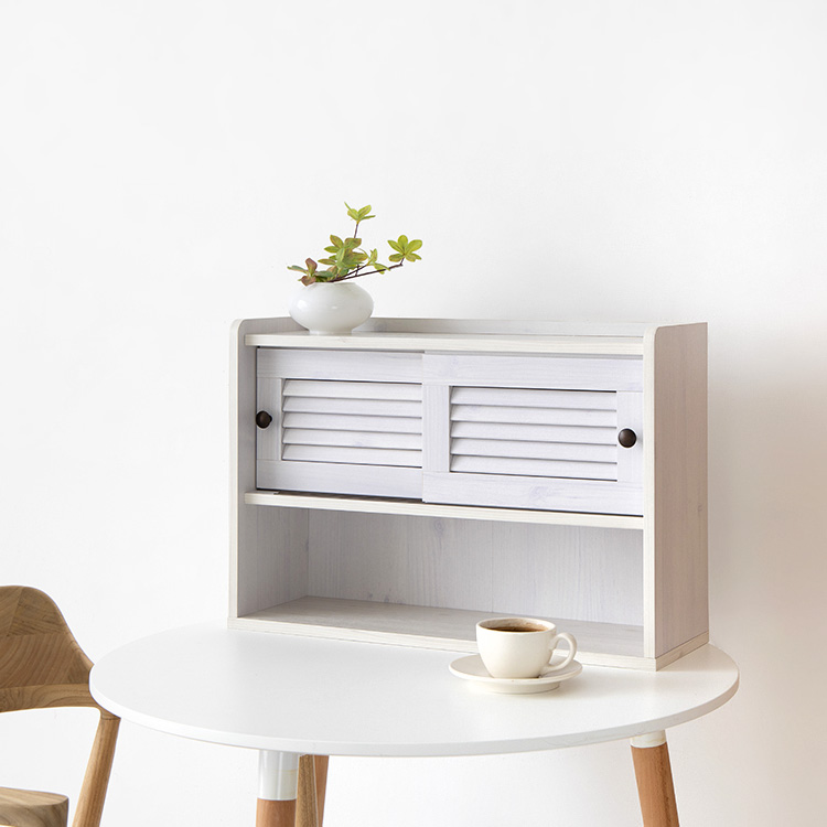 헤인 미니수납장 넓은2문 SHM4262LD 620mmx200mmx420mm, 2단, 화이트파인베니어 6624.9379 - 상세 이미지 5