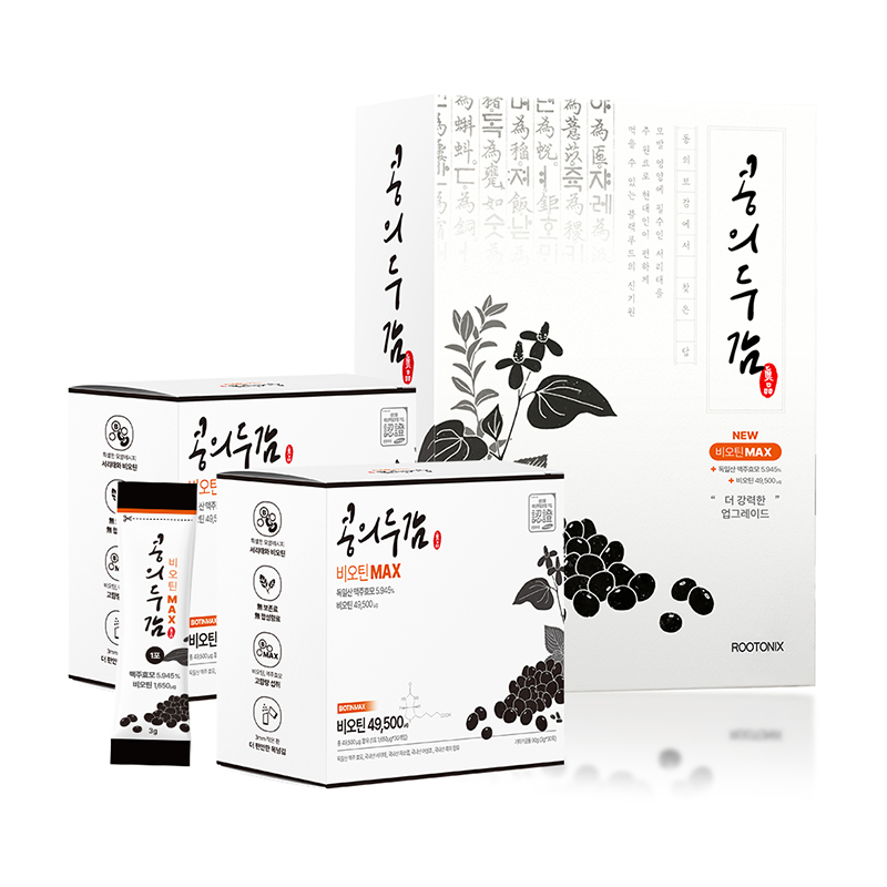 검은콩 비오틴 맥주효모 서리태환 머리빠짐 콩의두감 비오틴 맥스 3g 30포, 2개 - 메인 이미지