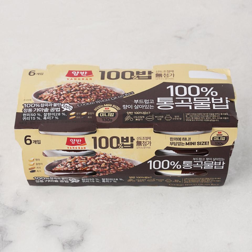메가마트 동원 양반 100% 통곡물밥 기획 130gx6 - 상품 이미지