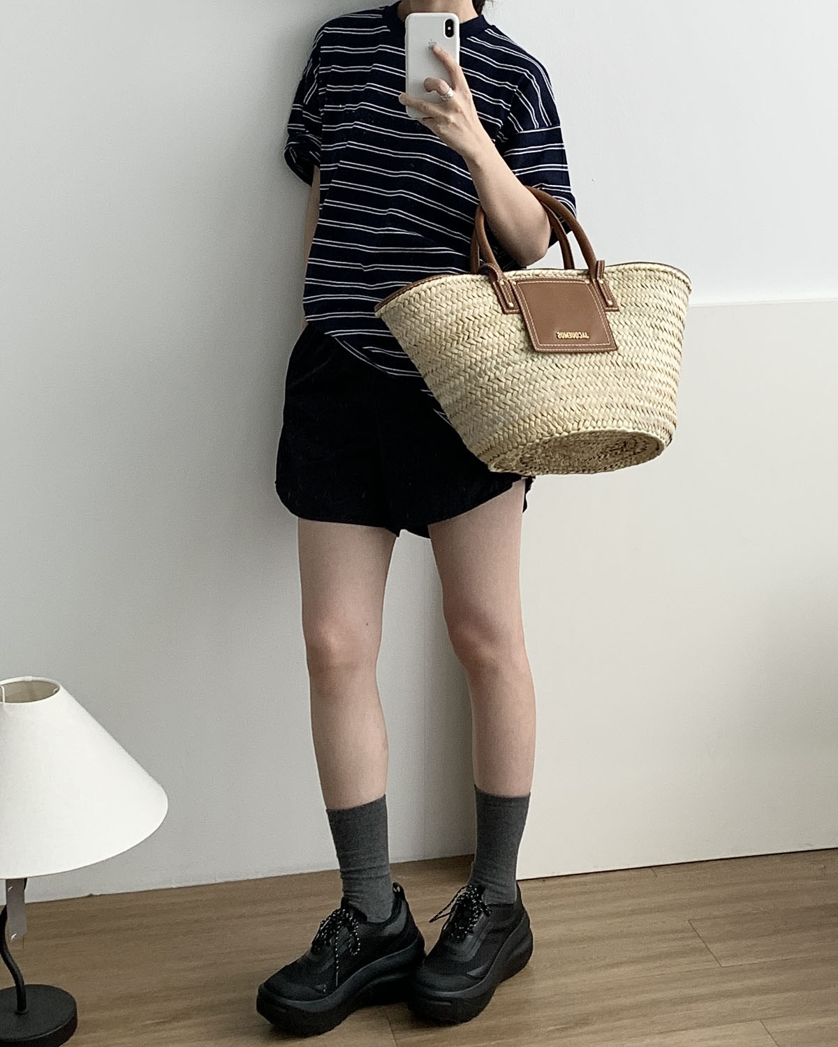 [블랙당일] 레이스 트랙쇼츠 새틴 3부 4부 밴딩 라인 러닝 숏팬츠 웨어링무드 (3c) - 상세 이미지 4